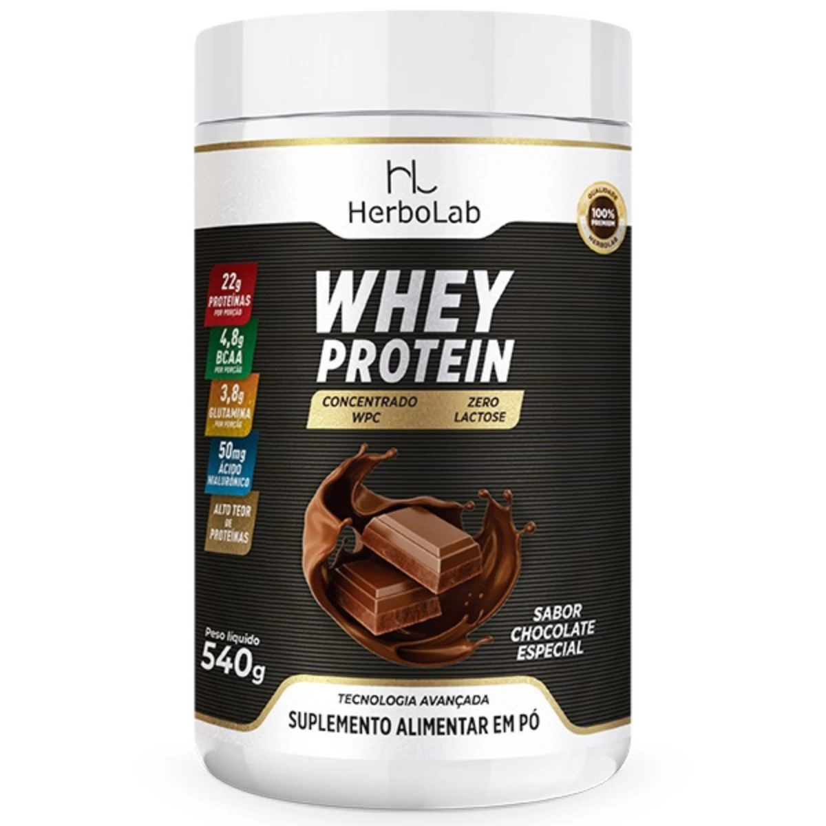 Whey Protein Concentrado (Zero Lactose) - Sabor Chocolate